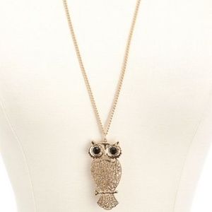 Owl Pendent Necklace Gold